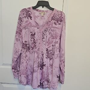 Vintage‎ America Lavender Floral Blouse